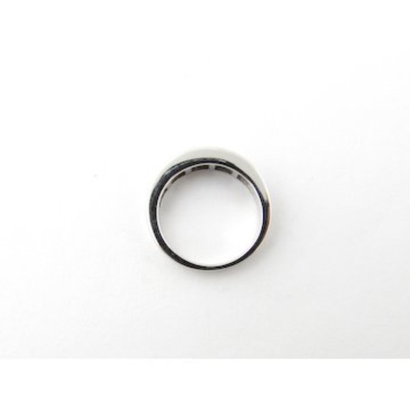 Vintage 14 Karat White Gold Princess Cut Diamond Wedding Band Size 6 #2516 - Picture 5 of 6